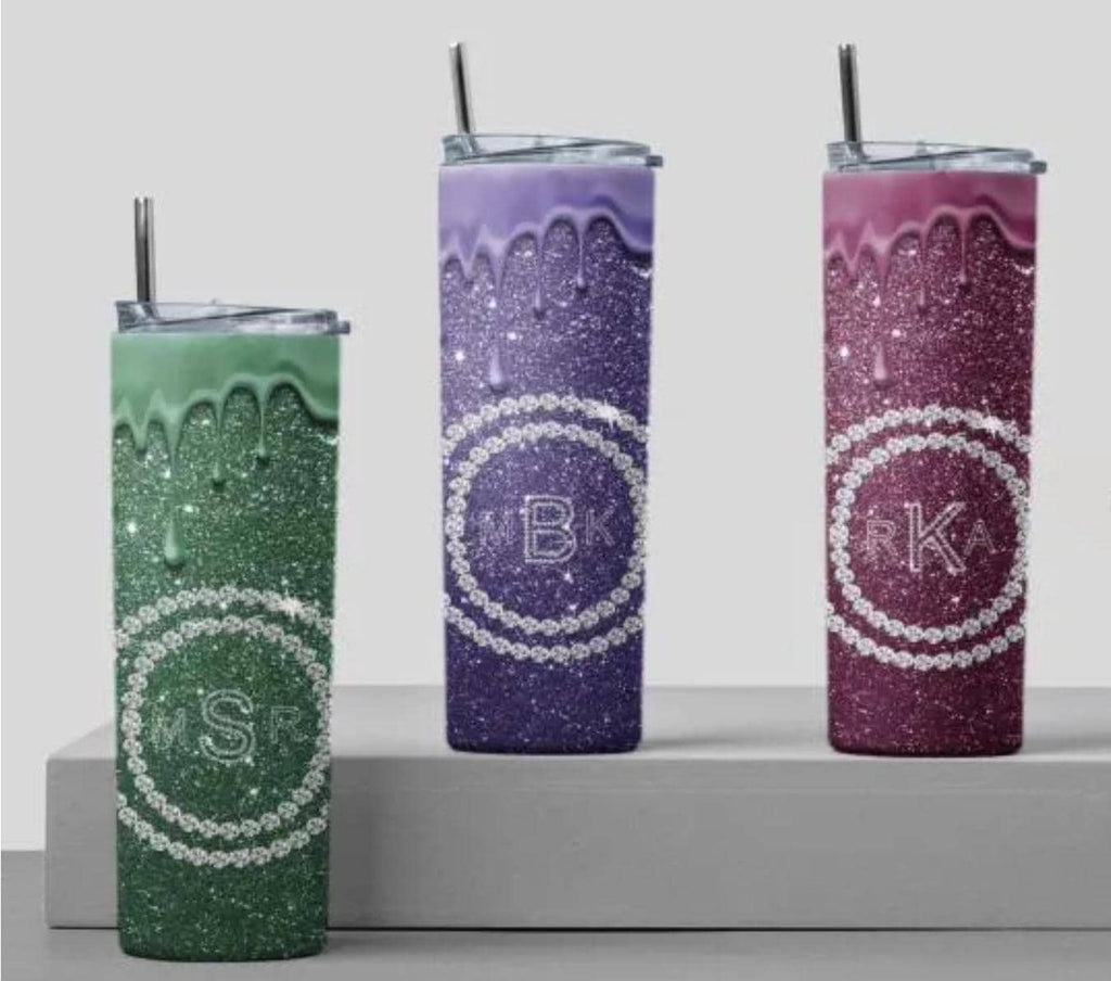 Personalized glitter 20 oz tumbler