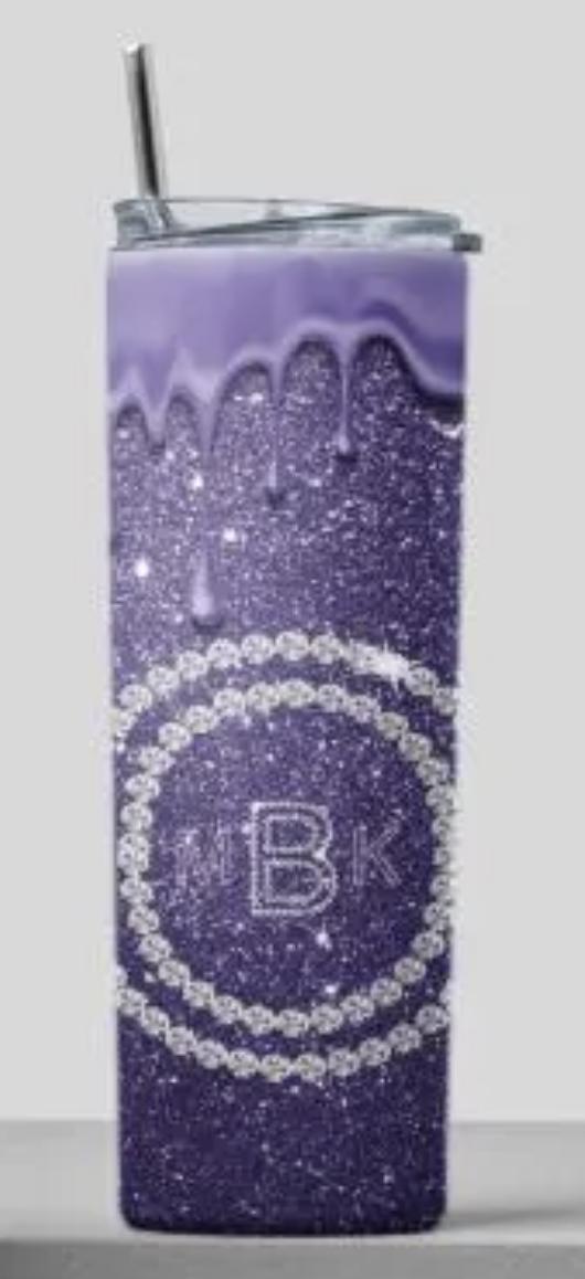 Personalized glitter 20 oz tumbler