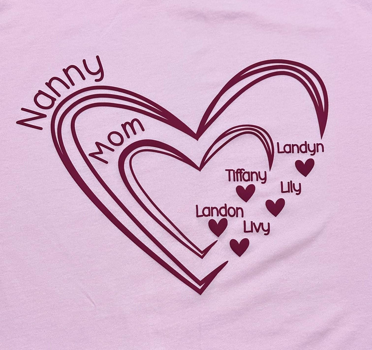 Personalized Mom/Grandparent t-shirt