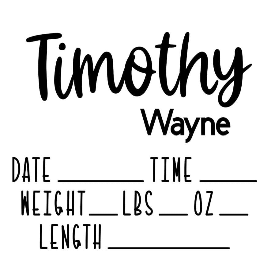 Baby Announcement Sign with name and birth stats