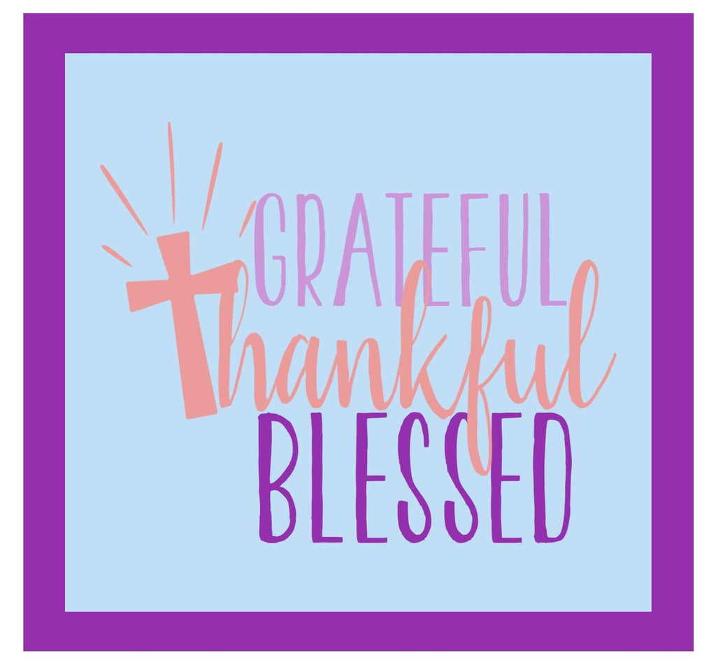 Grateful Thankful Blessed 20 oz water bottle tumbler