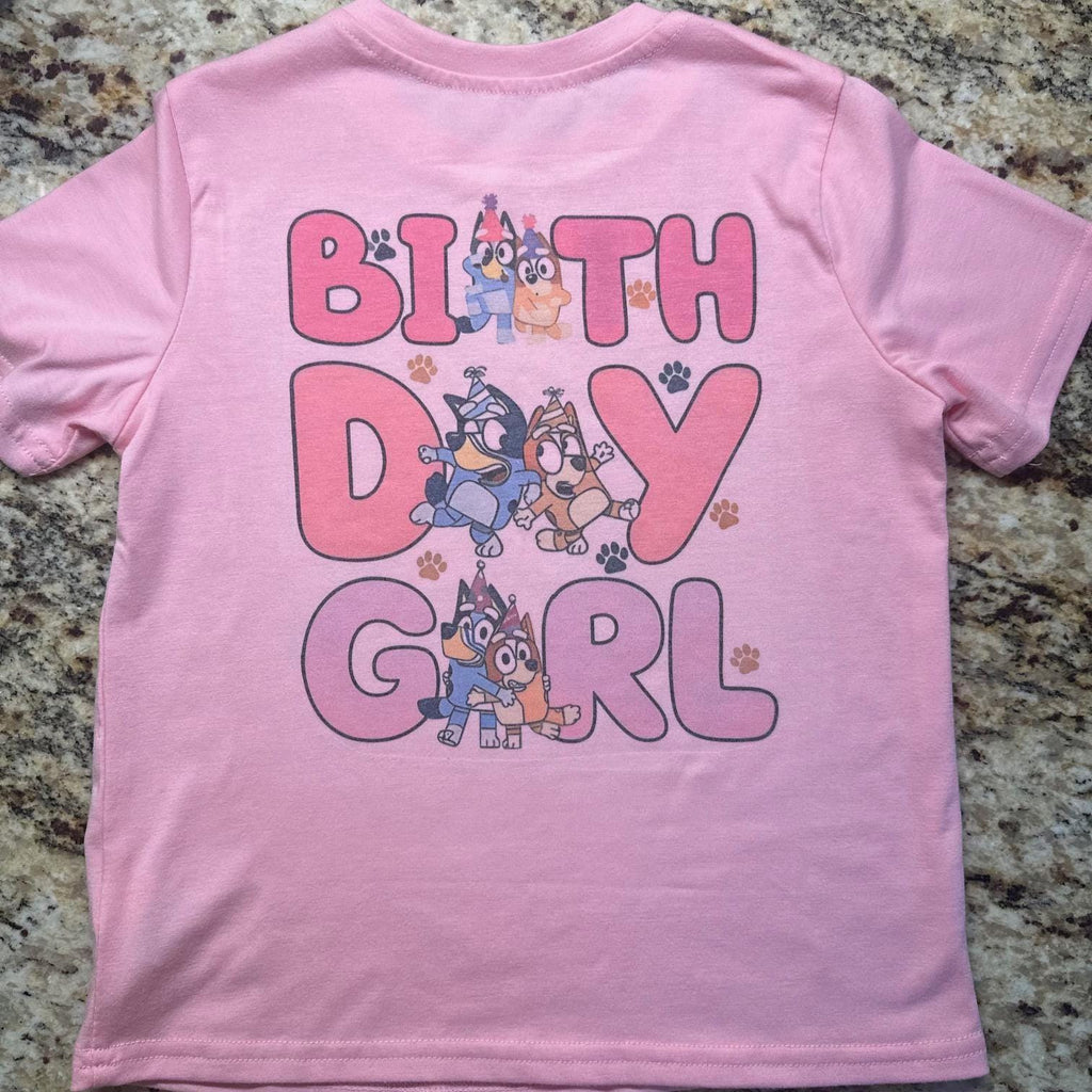 Bluey birthday girl t-shirt-youth
