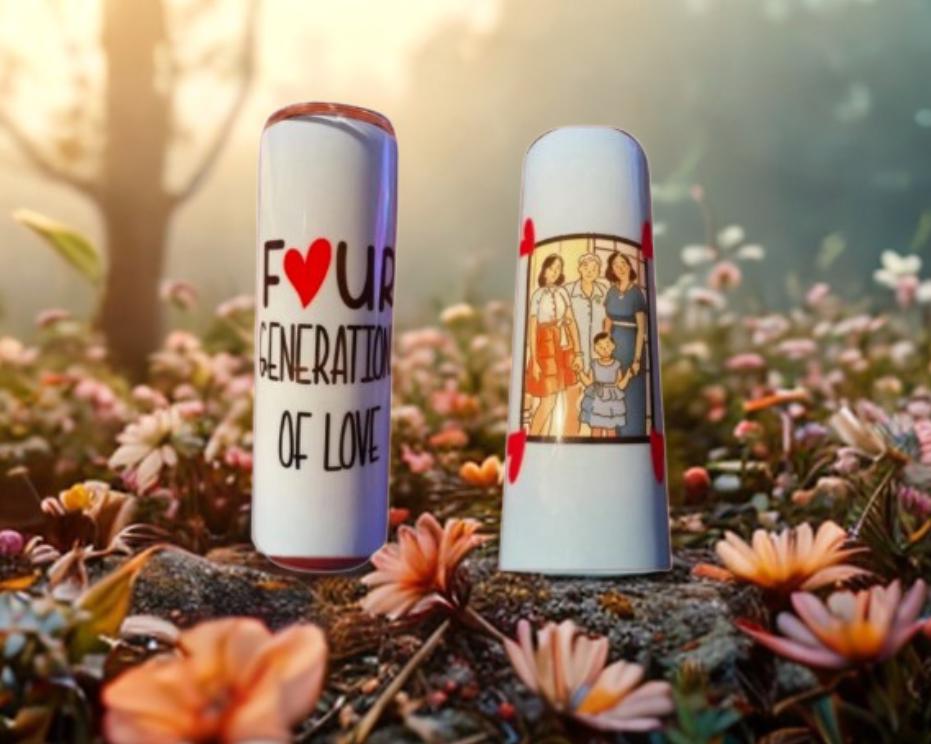 Generations of Love cartoon 20 oz tumbler