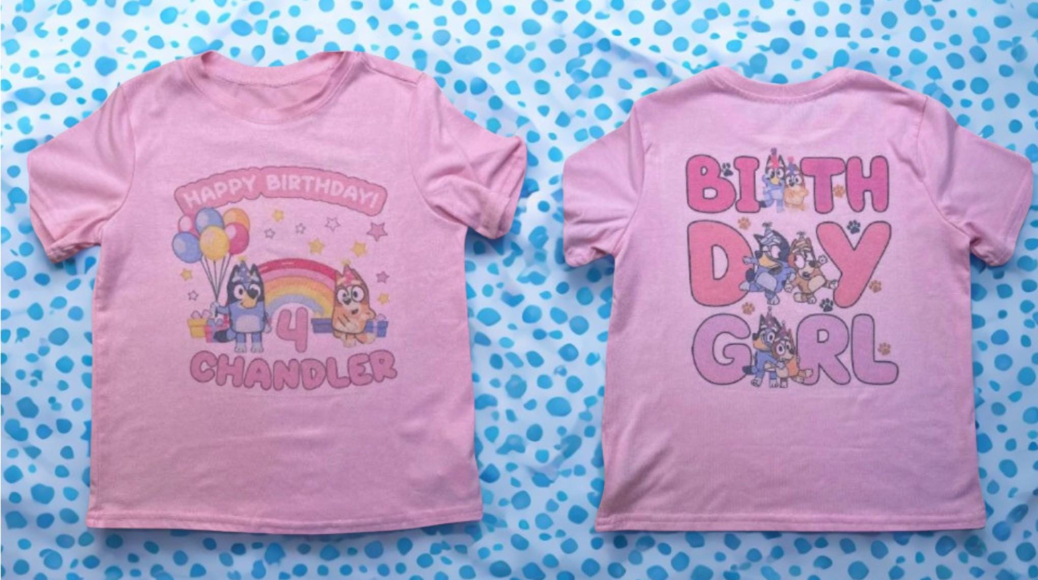 Bluey birthday girl t-shirt-youth