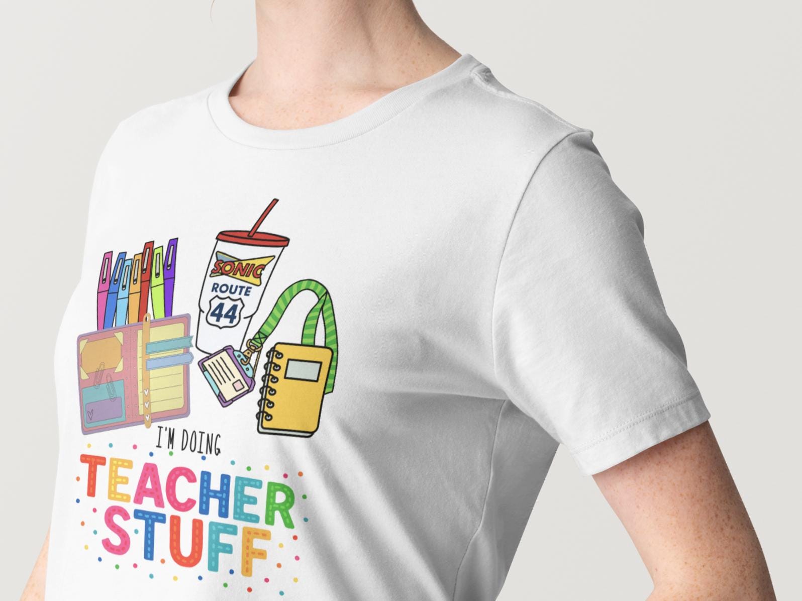 I'M DOING TEACHER STUFF T-Shirt – Colorful Back-to-School Graphic Tee